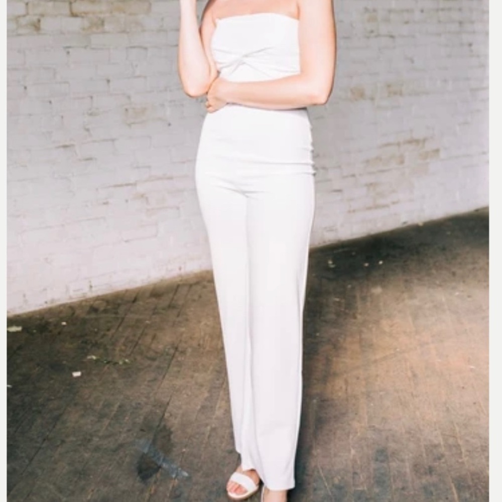Episode Take A Vow White Jumpsuit with Criss Cross Top - NWT